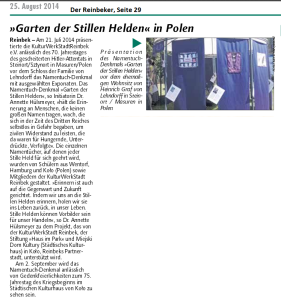 Der Reinbeker 25.08.2014